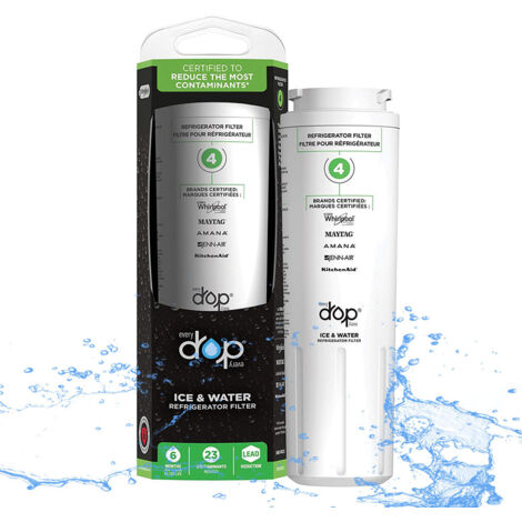 Parti del frigorifero - 1 filtro per acqua e ghiaccio per frigorifero originale Whirlpool EveryDrop 4 EDR4RXD1 (1/5)