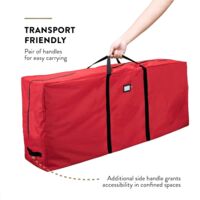 Treer Custodia Porta Albero Di Natale, Custodia Albero Di Natale 110cm, Sacca Per Albero Di Natale In Tessuto Oxford 600D, Borsa Porta Albero Di Natale Con Cerniera E Manici (Grigio,110x60x35cm