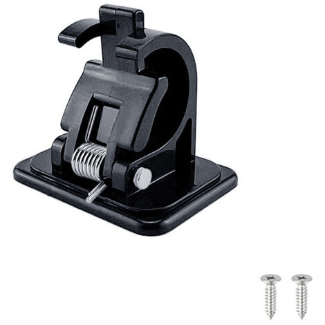 Ganchos autoadhesivos para barra de cortina, paquete de 4, sin perforaciones, para pegar en la barra de cortina, soporte para barra de cortina sin perforaciones, para cortinas o toalleros (1/5)