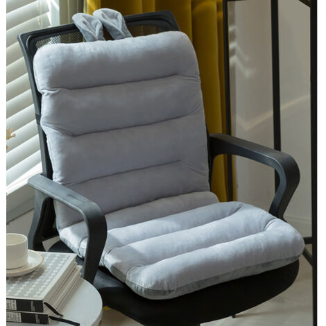 Cojín para silla - Cojín de respaldo solo para columpio de jardín - Cojín resistente a la suciedad, duradero y cómodo (85 x 45 cm, gris) (1/3)