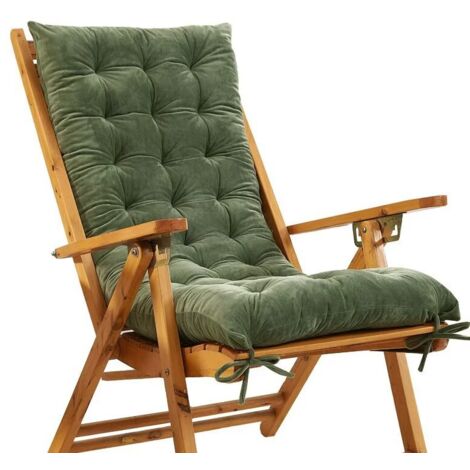 Cojín para silla Cojín para silla de jardín – Cojín para exterior cómodo y grueso – Ideal para uso interior y exterior – 48X150cm – Verde (1/3)
