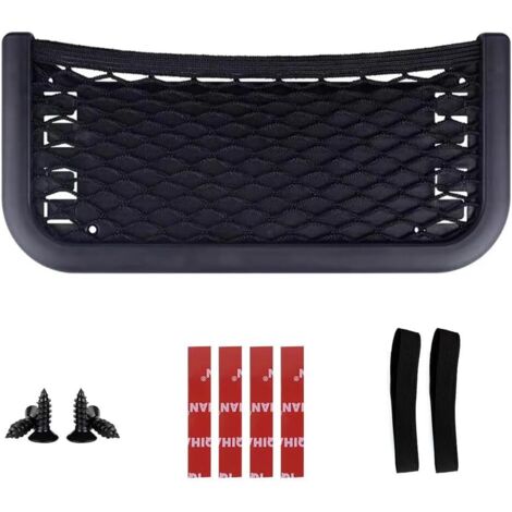 Red de almacenamiento para coche, tres modos de instalación, bolsa organizadora de bolsillo multifuncional para utensilios, vehículos recreativos, barcos y hogar (1/5)