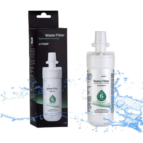 Repuestos para refrigerador LT700P - Filtro de agua de repuesto para refrigerador, capacidad de 200 galones/6 meses (NSF42 y NSF53) ADQ36006101, ADQ36006113, ADQ75795103 o AGF80300702, blanco A, indiv (1/3)