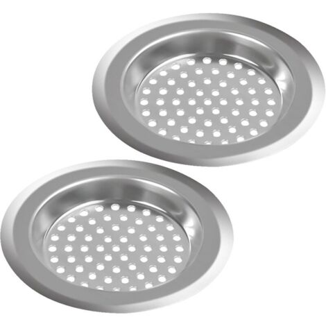 Colador de fregadero - 2 piezas Filtro de fregadero de cocina, Colador de fregadero de acero inoxidable, Filtro de fregadero de baño, Rejilla de fregadero de cocina para aislar escoria y evitar residu (1/5)