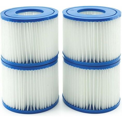 Elementos filtrantes VI para Bestway Lay-Z-Spa, elementos de repuesto BW58323 para Bestway 58239 (4 piezas) (1/5)