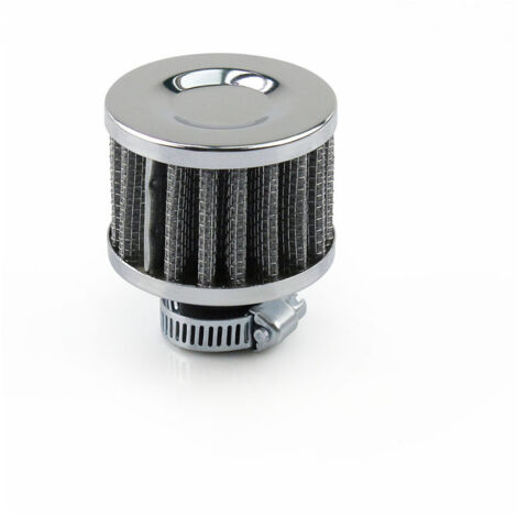 2 filtros de aire universales para coche, 12 mm, filtro de admisión de aire frío, color plateado (1/3)