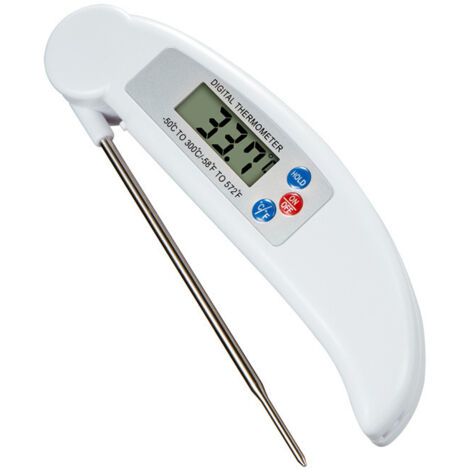 Termómetro de cocina, repuestos para refrigerador, termómetro electrónico de lectura instantánea LCD con sonda para cocinar en la cocina, barbacoa, líquido, bistec, aceite, leche (pilas no incluidas)