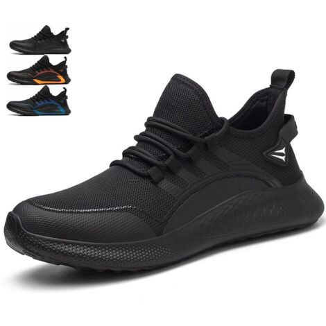 Zapatos de Seguridad para Hombre y Mujer, Antichoque, Antiperforación, Transpirables y Ligeros, Zapatos de Trabajo con Puntera de Acero Color Negro Talla 36 (1/5)