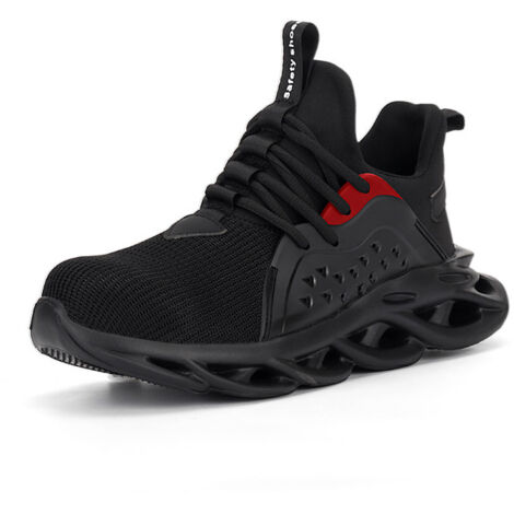 Zapatos de seguridad para hombre y mujer, con puntera de acero, protección para el trabajo, antipinchazos, cómodos, ligeros, transpirables, unisex, zapatillas de seguridad 43