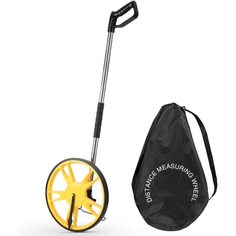 Rueda de medición plegable de precisión con rueda de medición de distancia de 99 999,9 m Rueda de medición métrica y cinta métrica, bolsa de transporte (plegable)