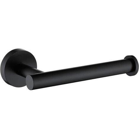 Portarrollos de papel higiénico de acero inoxidable 304, accesorio de baño para montaje en pared, color negro (1/5)