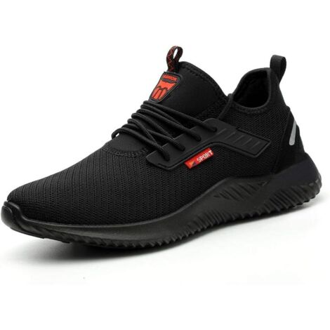Zapatos de seguridad para hombre, zapatillas de seguridad ligeras y transpirables, zapatos de trabajo, 42 (1/4)