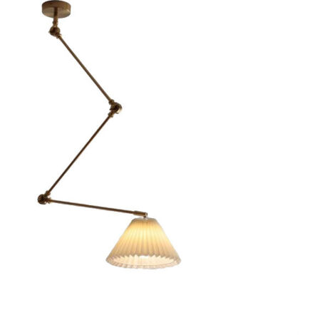 Lámpara colgante de dormitorio y comedor móvil, lámpara colgante nórdica minimalista plisada, lámpara colgante plegable para decoración del hogar, lámpara de techo colgante con forma de tapa de olla ( (1/5)