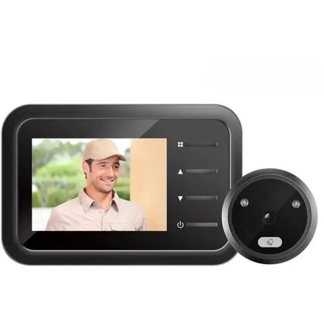 Timbre con cámara LCD de 2,4 pulgadas y visión nocturna por infrarrojos (2024) - Cámara de seguridad con timbre visual para exteriores e interiores.