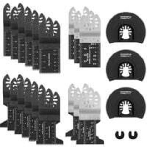 Hojas de sierra oscilantes para herramientas múltiples, 23 piezas, accesorios para hojas de sierra para herramientas múltiples, 7 tipos de accesorios para herramientas con cable, color negro (1/5)