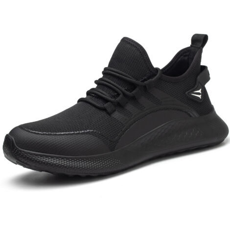 Zapatos de Seguridad para Hombre y Mujer, Antichoque, Antiperforación, Transpirables y Ligeros, Zapatos de Trabajo con Puntera de Acero Color Negro Talla 49 (1/5)