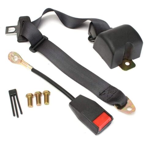 Kit de cinturón de seguridad ajustable de 3 puntos Kit de cinturón de seguridad retráctil para dos asientos Kit de arnés universal Extensión de cinturón de seguridad retráctil (1/5)