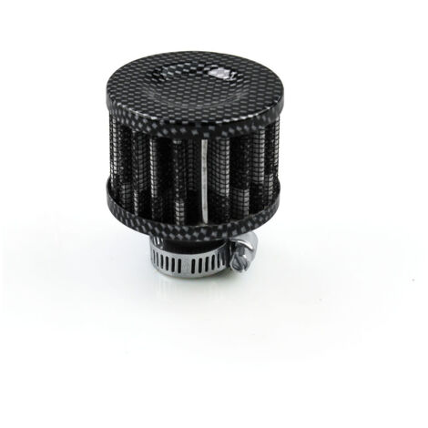2 filtros de aire universales para coche de 12 mm, filtro de admisión de aire frío, color negro (1/3)