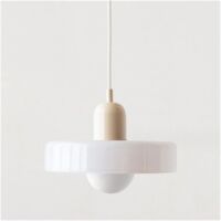 Lámpara colgante de techo colorida de mediados de siglo con pantalla de cristal, iluminación vintage de hierro y cristal para dormitorio, sala de estar, cocina y pasillo, 35 cm