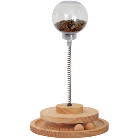 Katzenspielzeug gegen Langeweile Artefact Tumbler Ball Katzenspielzeugstab Bissfest Automatisches Katzenspielzeug - Drehbarer Tablett [Katzenfutterball]