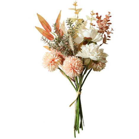 Kunstblumen, Seidenpflanzenimitat, Hortensienstrauß für Zuhause, Hochzeitsarrangements, Blumengesteck (Champagner) (1/5)