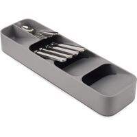 Besteckkasten, Schubladenorganizer, 39,6 x 11 x 5,5 cm (grau)