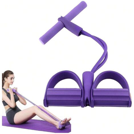Fascia di resistenza per pedali, corda da yoga per allenamento fisico e stretching (viola)