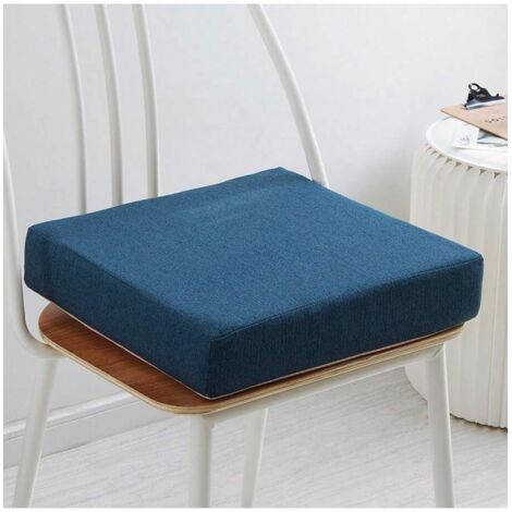 Cuscino per seduta in schiuma ad alta densità, 50 x 50 x 5 cm, leggero e confortevole (Indigo) (1/4)
