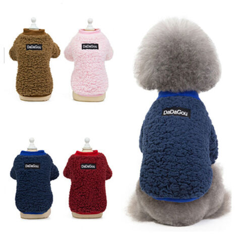 Maglione per cani di piccola taglia, cucciolo, gatto, inverno, caldo, cappotto per animali domestici, comodo, in pile, carino, maglione pullover per cani di piccola taglia, bambina e ragazzo-2XL