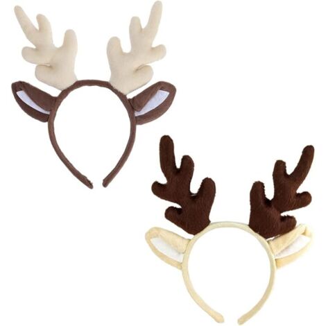 pezzi Cerchietti con corna di renna per feste di Natale, Carnevale, costumi per bambini, accessori per capelli, accessori per feste, decorazioni natalizie (1/5)