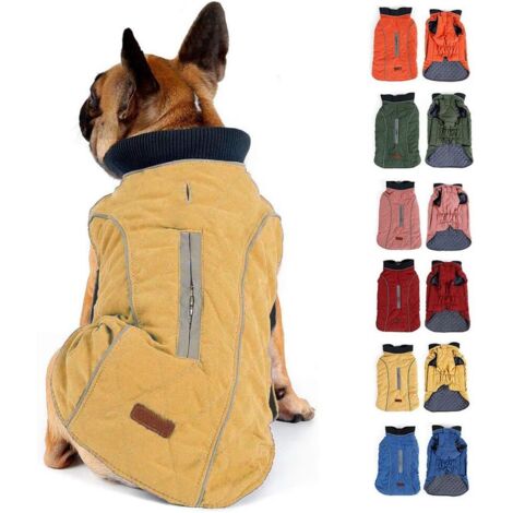 Cappotto invernale per cani con strisce riflettenti di sicurezza, abbigliamento invernale per cani e animali domestici di piccola, media e grande taglia