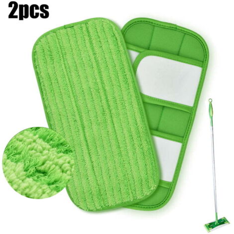 Confezione da 2 panni in microfibra riutilizzabili per ricariche di mocio a getto d'acqua da 12 pollici, panni per mocio extra spessi e resistenti (1/5)