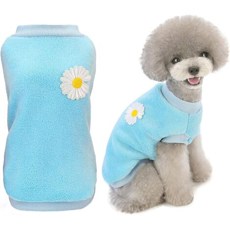 Maglione per cani, vestiti in pile per cani, maglione di lana per cani, calda felpa invernale, pigiama a fiori, pullover in pile per cani di piccola taglia, cani di media taglia, gatti