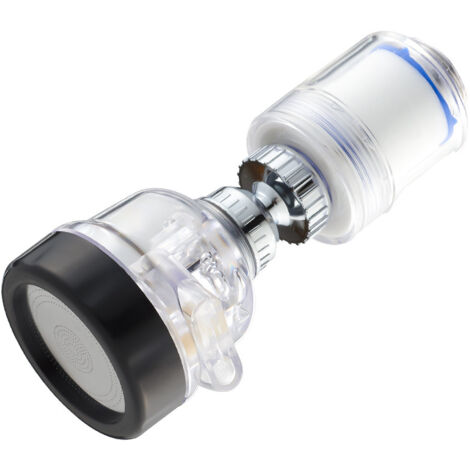 Prolunga per rubinetto da cucina, diffusore per soffione doccia, filtro per purificatore d'acqua resistente agli schizzi, rubinetto per lavello con risparmio idrico, rotazione a 360°, trasparente