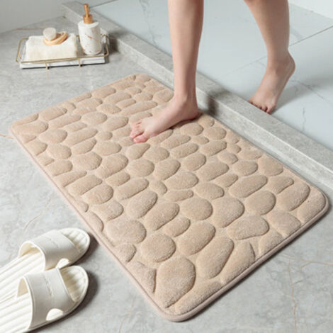 Tappetino da bagno in rilievo a forma di sassolino, tappetino antiscivolo per bagno, tappetino per lavandino e vasca da bagno, tappetino laterale, zerbino per porta doccia, tappetino in memory foam, 4 (1/5)
