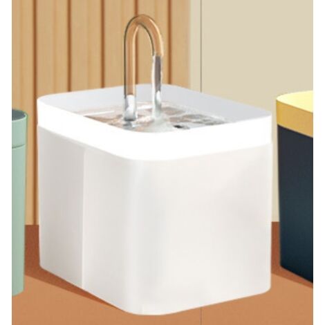 Fontanella per gatti con filtro automatico, alimentazione tramite USB, silenziosa, ciotola a ricircolo da 1,5 l, distributore di acqua filtrata per animali domestici, bianca, spina UE (1/4)