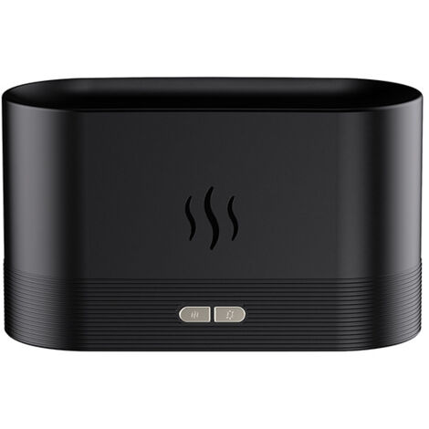 Umidificatore per profumi, umidificatore ad ultrasuoni con illuminazione a LED, simulazione di fiamma colorata, macchina per fragranze, USB (nero) (1/5)