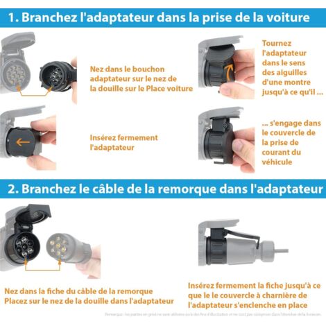 Adattatore Per Rimorchio Dino 130007 – Da 13 A 7 Pin, Corto, Per Veicoli 12V, Facile E Veloce - 4