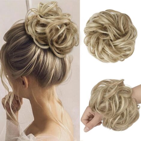pezzo di elastico per capelli ricci e ondulati, effetto spettinato, elastico per capelli naturali -107 (1/5)