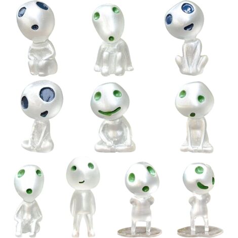 10 pezzi di ornamenti per bambole elfi ad albero luminosi (altezza 2,7 4 cm) in resina, statuette della principessa Mononoke per decorazioni di micro paesaggi, decorazioni per la casa e il giardino (1/5)