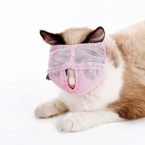 Bocca di gatto anti-morso, multifunzionale, traspirante, in rete, strumento da viaggio per gatti, accessori per la toelettatura e il bagno del gatto, accessori per animali domestici, 1 pezzo (1/5)