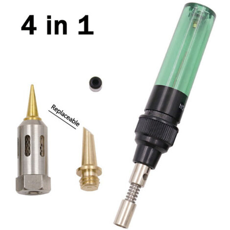 Set 4 in 1 di strumenti di riscaldamento portatili senza fili: saldatore elettrico a butano, soffiatore, saldatore per circuiti stampati, saldatore per schede madri, strumenti per saldatura (1 set) (1/5)