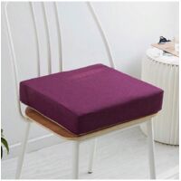 Cuscino per seduta in schiuma ad alta densità, 50 x 50 x 5 cm, leggero e confortevole (viola)
