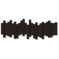 Appendiabiti da parete con 5 ganci (nero)