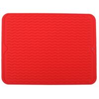 Tappetino drenante in silicone, tappetino drenante antiscivolo, tappetino per lavello, tappetino di asciugatura in silicone resistente al calore, tappetino drenante per piano di lavoro, per cucina (40