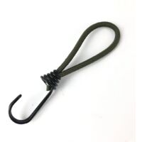 10 pezzi di tenditore in gomma elastica professionale con gancio (verde militare 150 mm) per teloni, poster, reti per teloni, cinghia elastica, supporto per teloni, gomma per teloni, tenditore in gomm