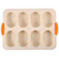 Stampo antiaderente in silicone per baguette, stampi per pasticceria, teglia per torte, strumento per la cottura del pane al latte (bianco)