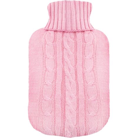Funda de punto para bolsa de agua caliente - Aislamiento de punto rosa - Solo funda (bolsa de agua caliente no incluida) (1/5)
