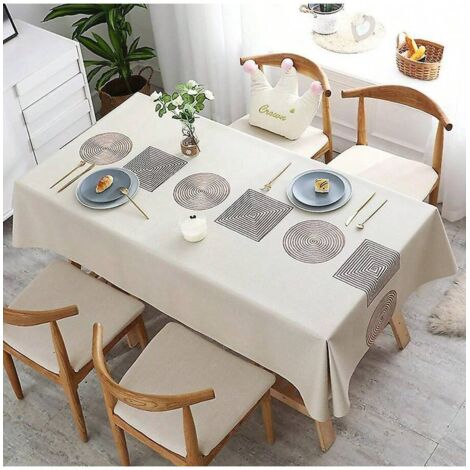 Mantel Rectangular de PVC Impermeable, 140x200 cm, Resistente a Manchas y Grasas, Ideal como Mantel para Cocina, Bar, etc. (UN) (1/4)