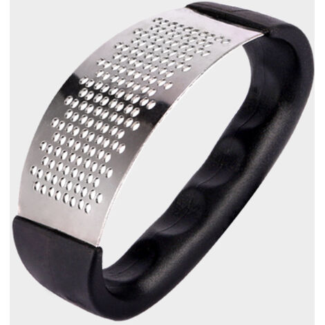 1 prensa de ajo manual de acero inoxidable, picadora de ajo, herramientas de arco, utensilios de cocina para verduras, accesorios de cocina, color negro. (1/5)
